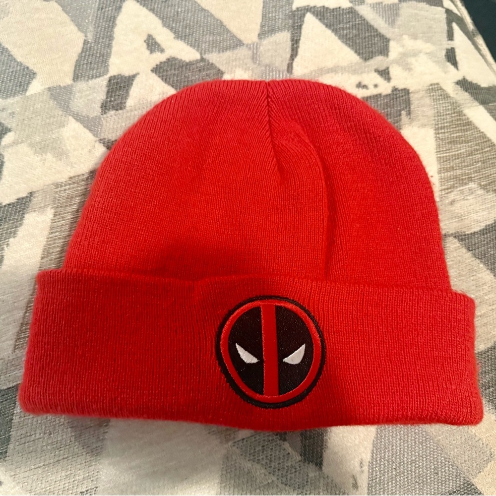 Deadpool Red Beanie with Logo